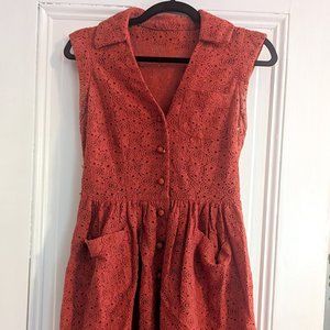 Orange Lace Dress (Vintage)